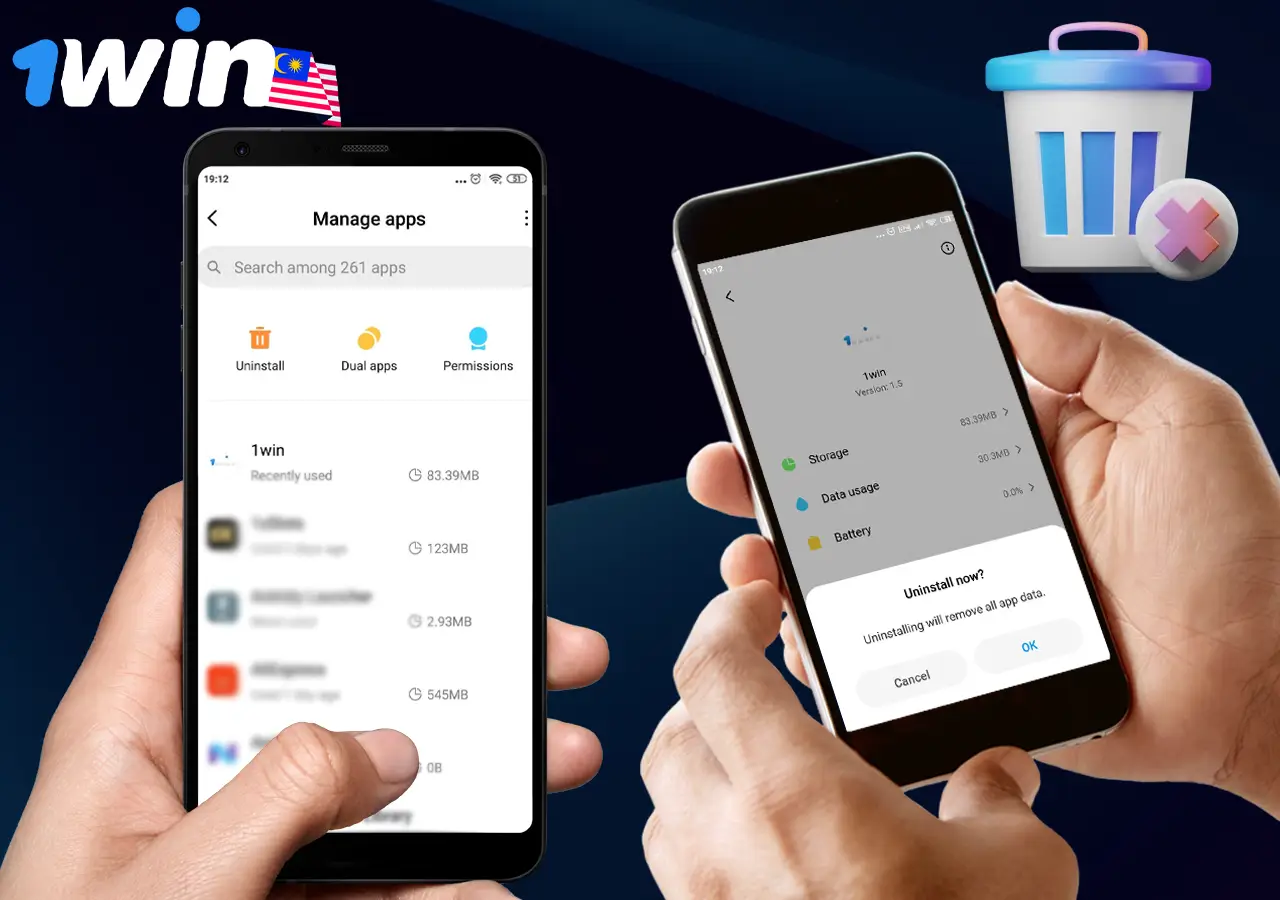 he Process of Uninstalling 1Win App from Your Device