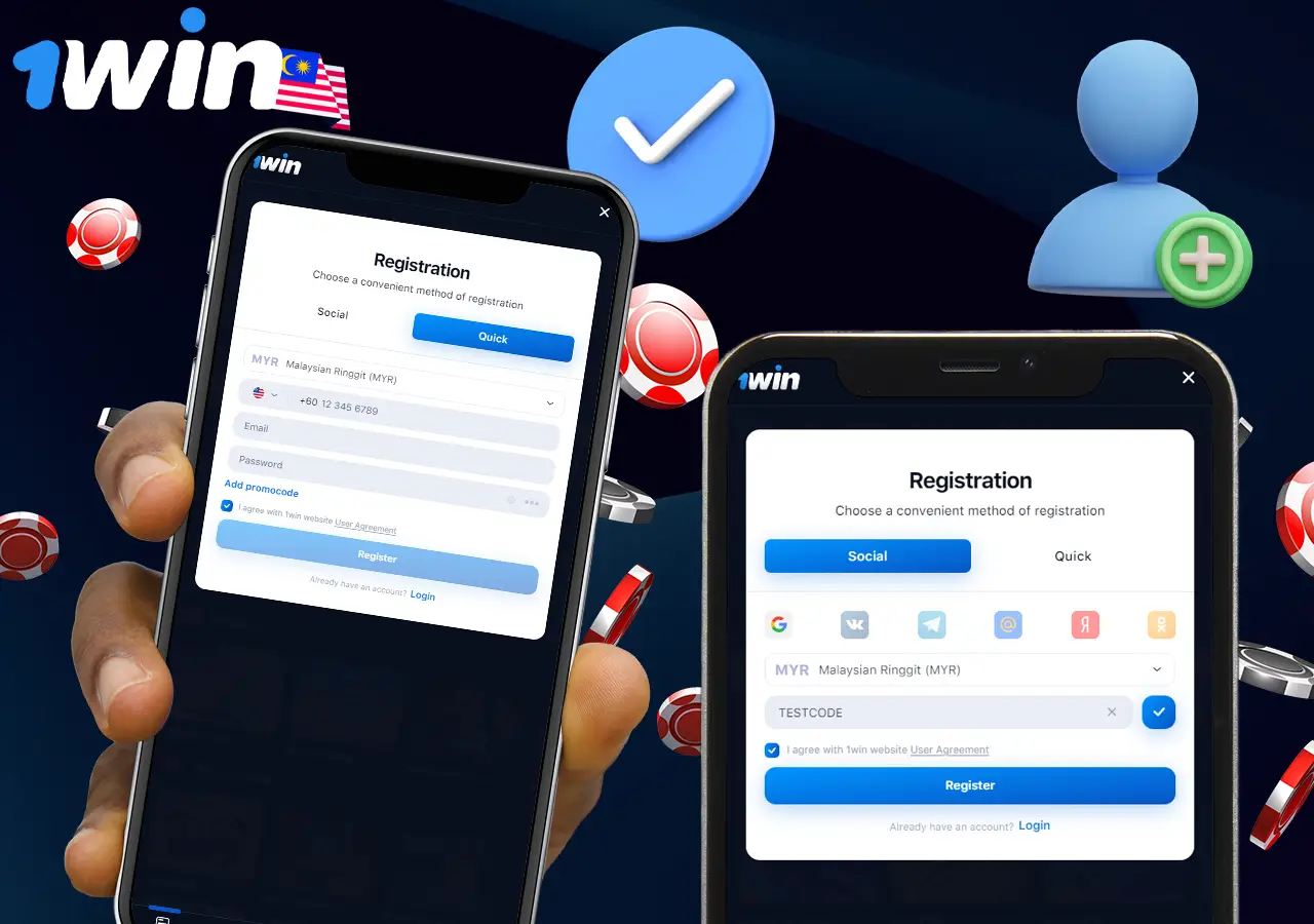 Sign-Up Process on 1Win Mobile App